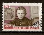 Stamps Russia -  90 Aniversario del nacimiento de Lenin.