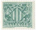 Sellos del Mundo : Europa : Espa�a : Plan Sur de Valencia. 11.- Escudo de Valencia.