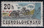 Stamps Czechoslovakia -  Scott  2018 Motocicleta shown (2)