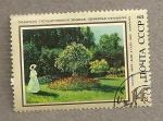 Stamps Russia -  Dama en jardín