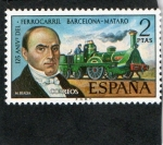 Sellos de Europa - Espaa -  2173- 125º ANIVERSARIO DEL FERROCARRIL BARCELONA- MATARO.