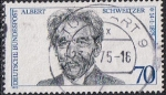 Sellos de Europa - Alemania -  CENT. DEL NACIMIENTO DEL TEÓLOGO Y HUMANISTA ALBERT SCHWEITZER