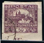 Stamps Czechoslovakia -  Scott  30  Hradcany en Praga