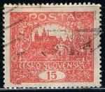 Stamps Czechoslovakia -  Scott  44  Hradcany en Praga