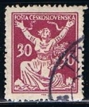 Stamps Czechoslovakia -  Scott  86  Checoslovaquia rompiendo la cadenas de la livertad