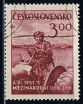 Stamps Czechoslovakia -  Scott  446  Mujer con Tractor