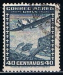 Sellos de America - Chile -  Scott  C34  Aeroplano y sinbolo del Espacio