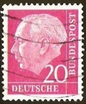 Sellos de Europa - Alemania -  DEUTSCHE BUNDESPOST - THEODOR HEUSS