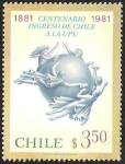 Stamps Chile -  CENTENARIO INGRESO DE CHILE A LA UPU