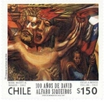 Sellos de America - Chile -   “100 AÑOS DE DAVID ALFARO SIQUEIROS”