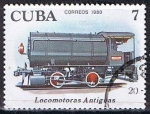 Stamps Cuba -  Scott  2359  Steam storage  (Primeras locomotoras) (7)