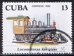 Stamps Cuba -  Scott  2361  Locomotora 2-4.0 ( Primeras locomotoras) (8)