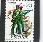 Stamps Spain -  2354- INFANTERIA LIGERA 1830.