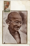 Sellos de America - Mxico -  Tarjeta máxima de México primer día de emisión-Mahatma Gandhi