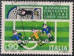 Sellos de Europa - Italia -  75 ANIV. DE LA FEDERACIÓN ITALIANA DE FÚTBOL