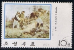 Stamps North Korea -  Scott  1299  La base guerrillera en primavera