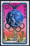 Stamps North Korea -  Scott  1478  Juegos olimpicos de Montreal (Plata Boxeo Li Byong)