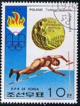 Stamps North Korea -  Scott  1493 (Ganadores) Juegos olimpicos de Montreal