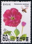 Sellos de Asia - Corea del norte -  Scott  3112  Ranunculus asiaticus