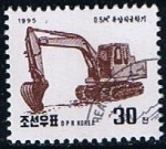 Sellos del Mundo : Asia : North_Korea : Scott  3495  Excavadora hidraulica