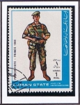 Stamps United Arab Emirates -  Paracaidista - Francia 1960