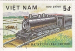 Stamps Vietnam -  ferrocarriles de vapor