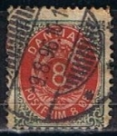 Stamps Denmark -  Scott  28  Cifras