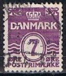 Stamps Denmark -  Scott  225  Cifras  (6)