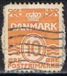 Stamps Denmark -  Scott  228  Cifras (9)