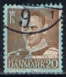 Sellos de Europa - Dinamarca -  Scott  320  Rey Frederik IX