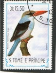 Sellos de Africa - Santo Tom� y Principe -  AVES.   HALCYON  MALIMHICUS  DRYAS