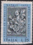 Stamps Italy -  NAVIDAD 1973. BAJORRELIEVE DE AGOSTINO DI DUCCIO