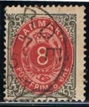 Stamps Denmark -  Scott  19  Cifras