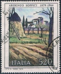 Sellos de Europa - Italia -  ARTE ITALIANO. PAISAJE POR ARDENGO SOFFICI