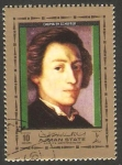 Stamps United Arab Emirates -  Ajman - Frederick Chopin