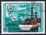 Stamps United Arab Emirates -  Scott  121  Buque meteorologico