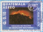 Sellos de America - Guatemala -  Volcán de Pacaya en erupción nocturna