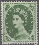 Stamps United Kingdom -  REINO UNIDO_SCOTT 365 REINA ISABEL. $0.45