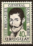 Stamps Uruguay -  Brigadier General Manuel Oribe