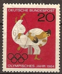 Stamps Germany -  Juegos Olimpicos de 1964-Judo