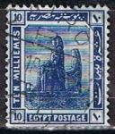 Stamps Egypt -  Scott 55  Colosos de tebas (7)