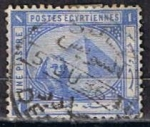 Stamps Egypt -  Scott  37  Esfinge y Piramide (3)