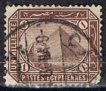 Stamps Egypt -  Scott  43a  Esfinge y Piramide (3)