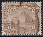 Stamps Egypt -  Scott  43a  Esfinge y Piramide (5)