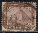 Stamps Egypt -  Scott  43a  Esfinge y Piramide (8)