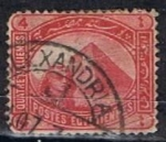 Stamps Egypt -  Scott  47  Esfinje y Piramide