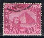 Stamps Egypt -  Scott  48  Esfinge y Piramide