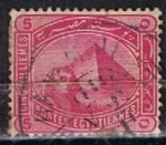 Stamps Egypt -  Scott  48  Esfinge y Piramide (10)