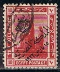 Stamps Egypt -  Scott  83  Colosos de Tebas Reino Independiente