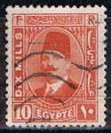 Stamps Egypt -  Scott  136  Rey  Fuad